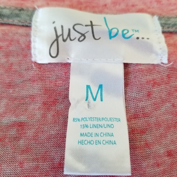 (4/$25) 🌸Classic cap sleeve tshirt JUST BE size M - Picture 3 of 4